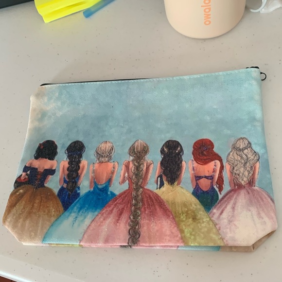 None Handbags - DISNEY princess canvas zipper makeup bag